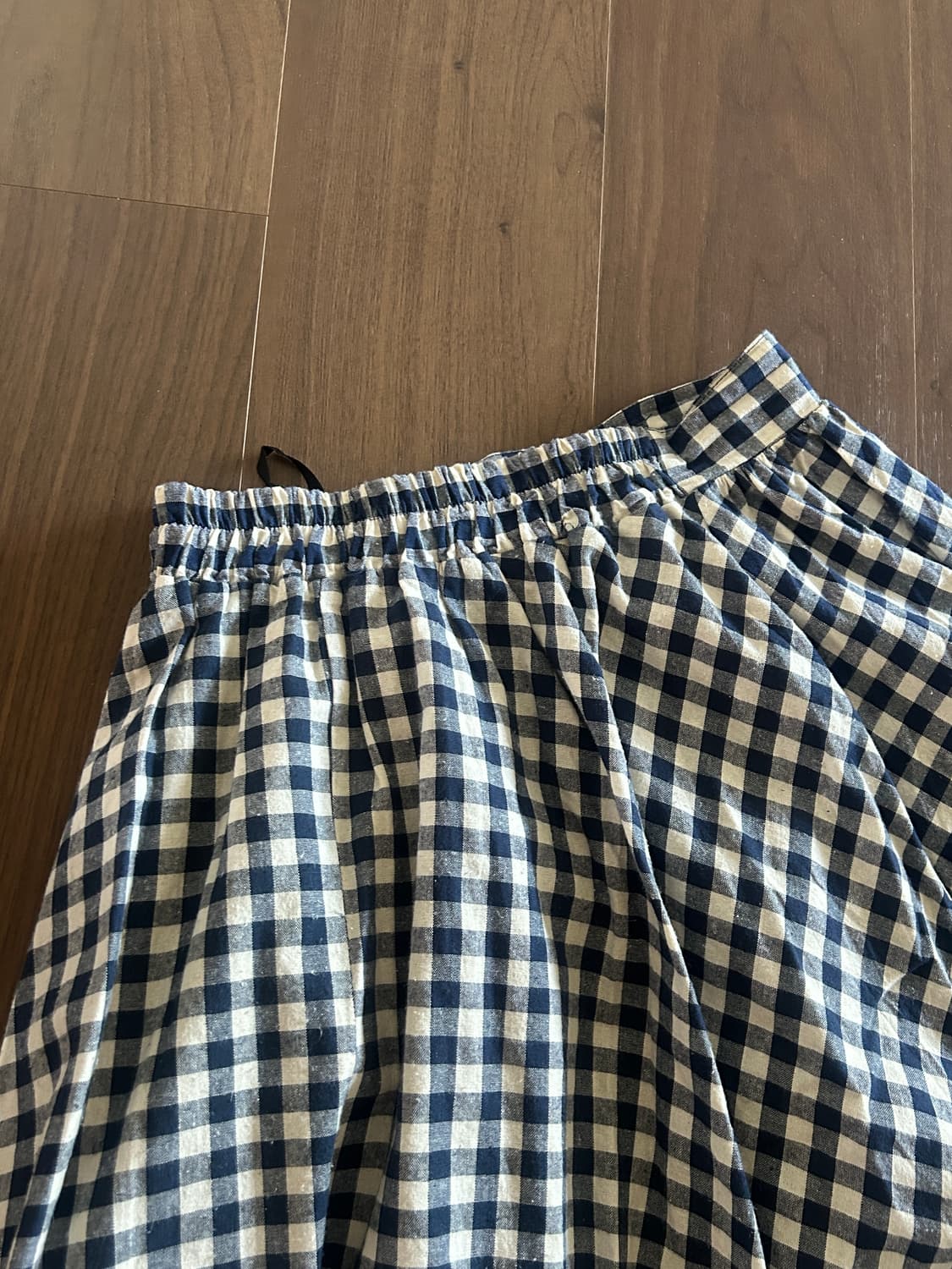 체크 밴딩 벌룬 스커트 상품이미지3