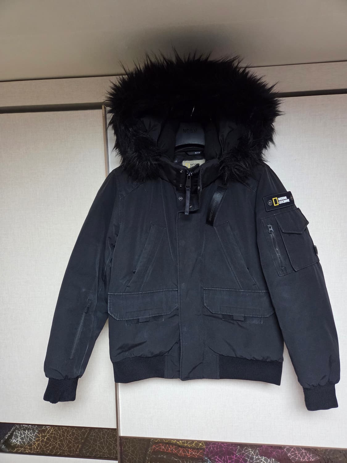 내셔널지오그래픽 블랙 덕다운 패딩 점퍼100 상품이미지1