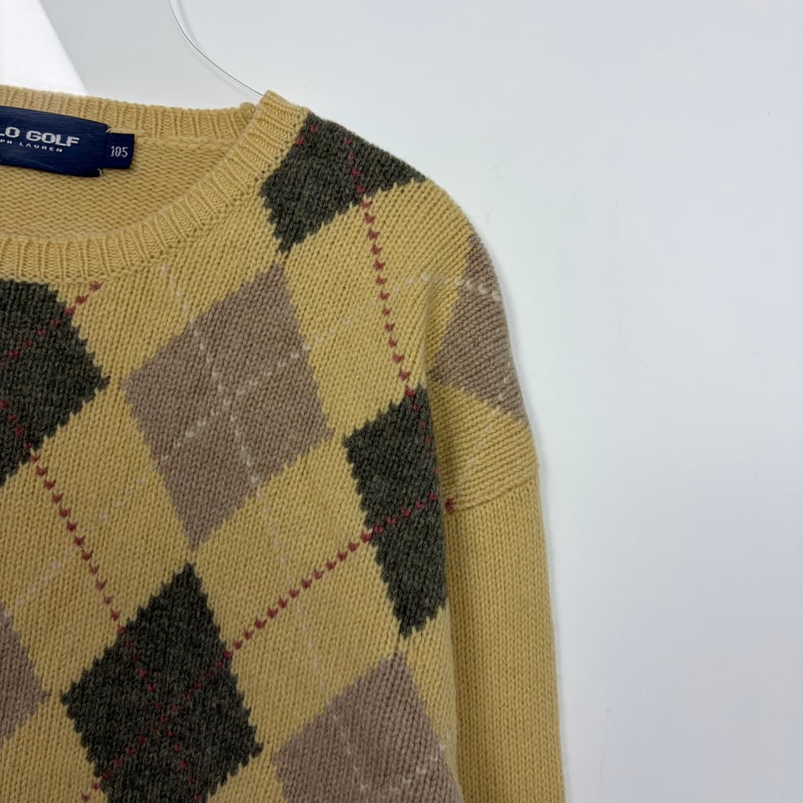 폴로 랄프로렌 아가일 패턴 니트 티셔츠 상품이미지3