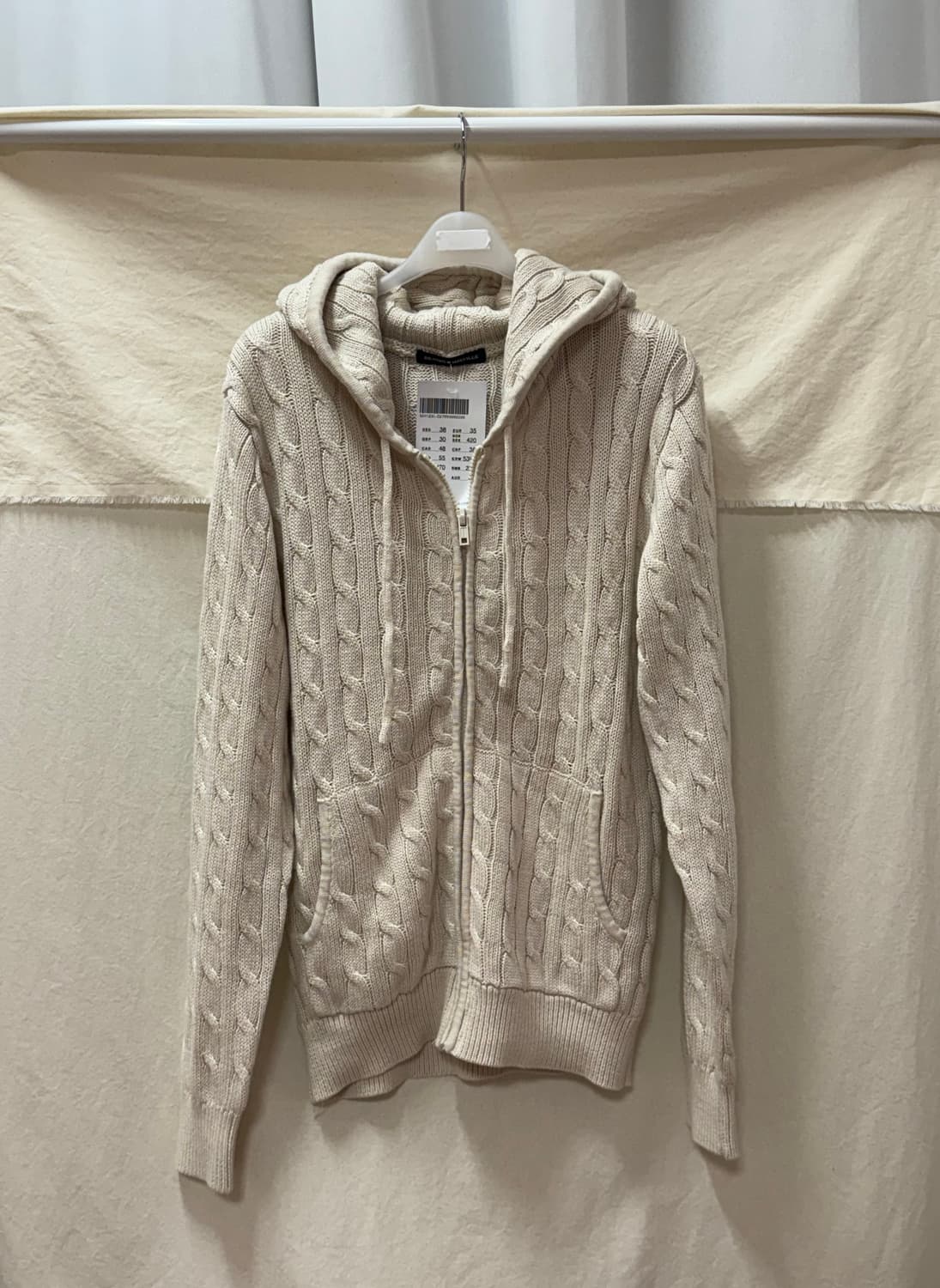 브랜디멜빌 케이블 니트후드집업 상품이미지1