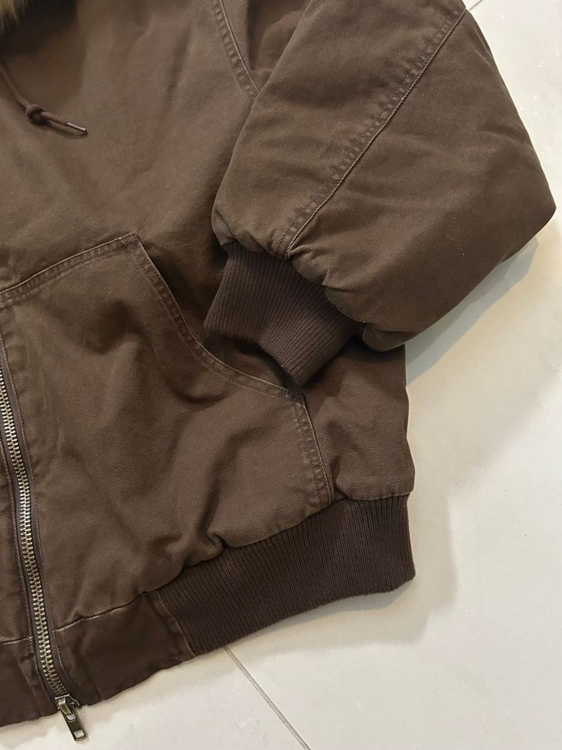 FAKE FUR ZIP UP 양방향 인조 모피 지퍼 후드 블라우스 상품이미지6