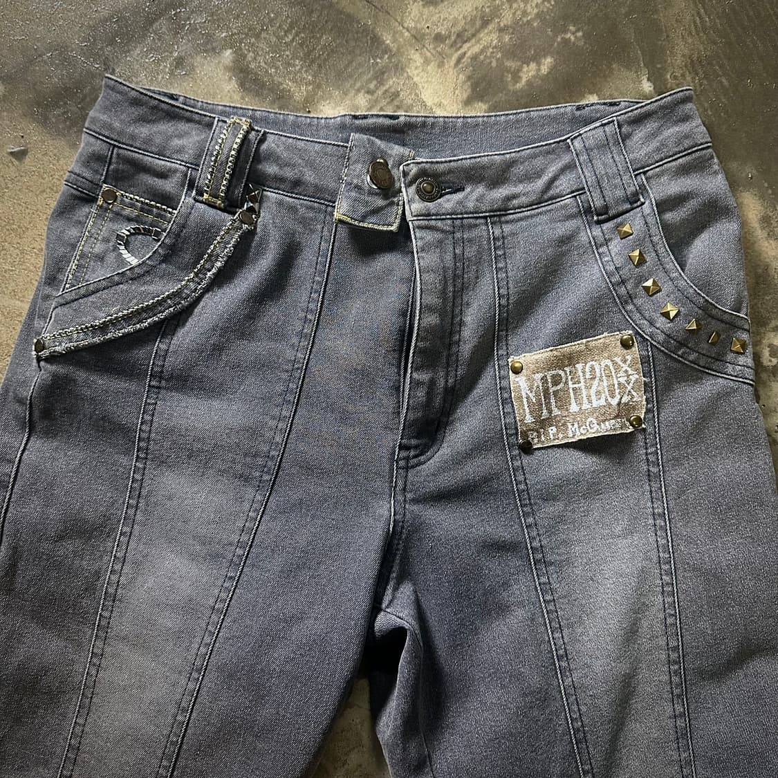 patchworked flared jeans (MPH) 상품이미지2