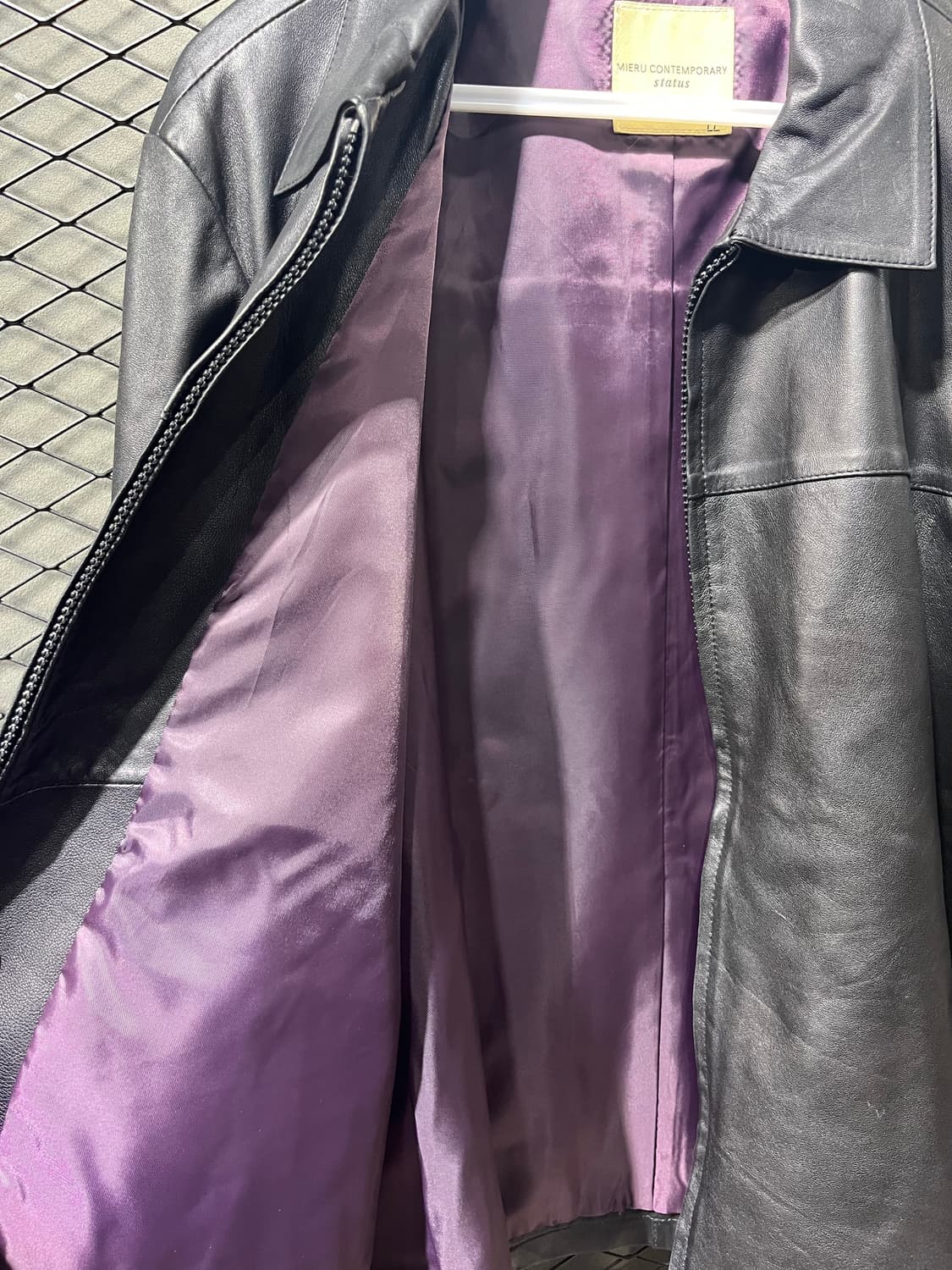 이태리 쉽스킨 레더 블루종 상품이미지3