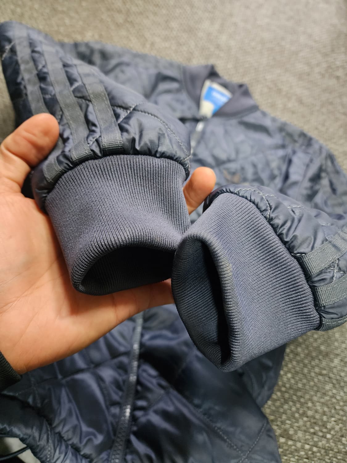 아디다스 퀼팅 블루종 자켓 85사이즈  상품이미지4