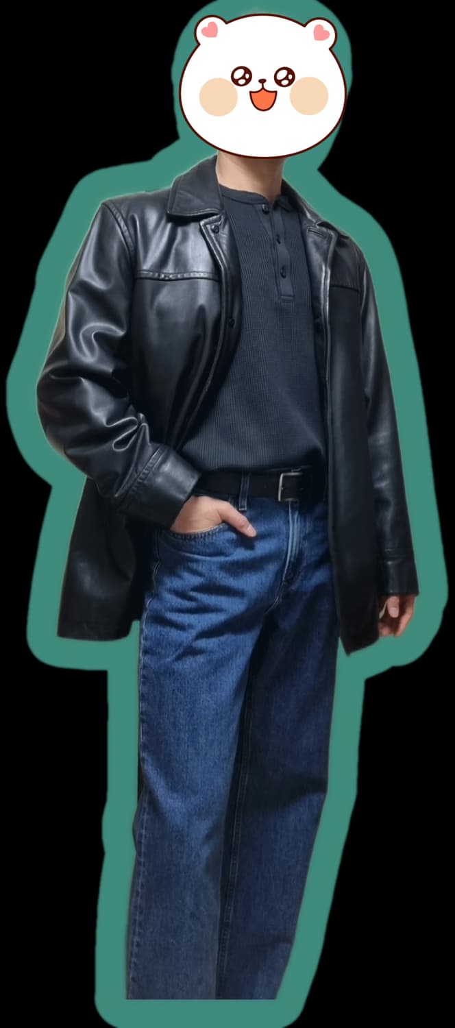 90s 올드갭 레더 카코트 상품이미지10