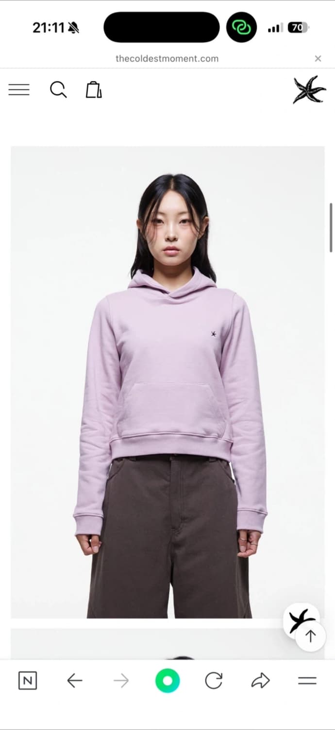 더콜디스트모먼트 후드티 (tcm starfish mini logo) 상품이미지2