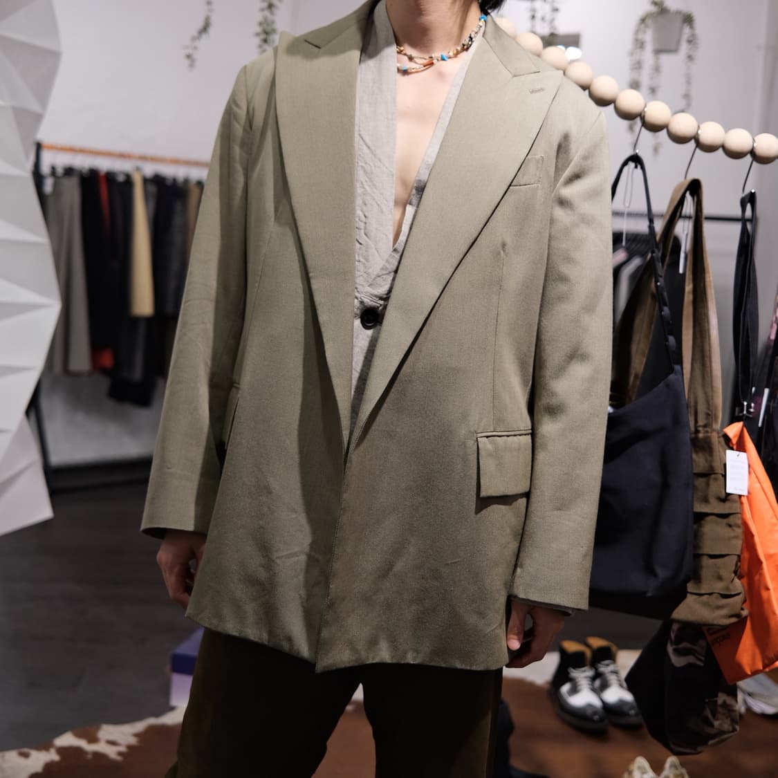오라리 18aw 오픈 블레이저 상품이미지4