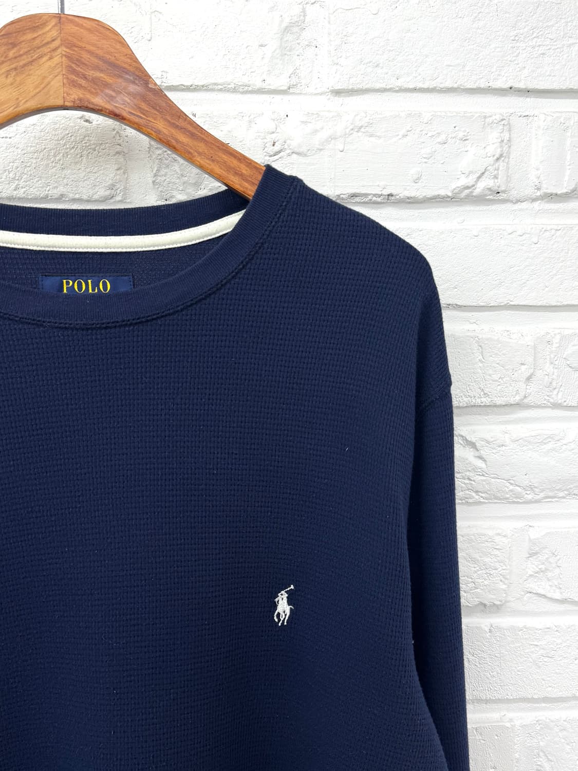폴로 네이비 와플 니트 상품이미지4