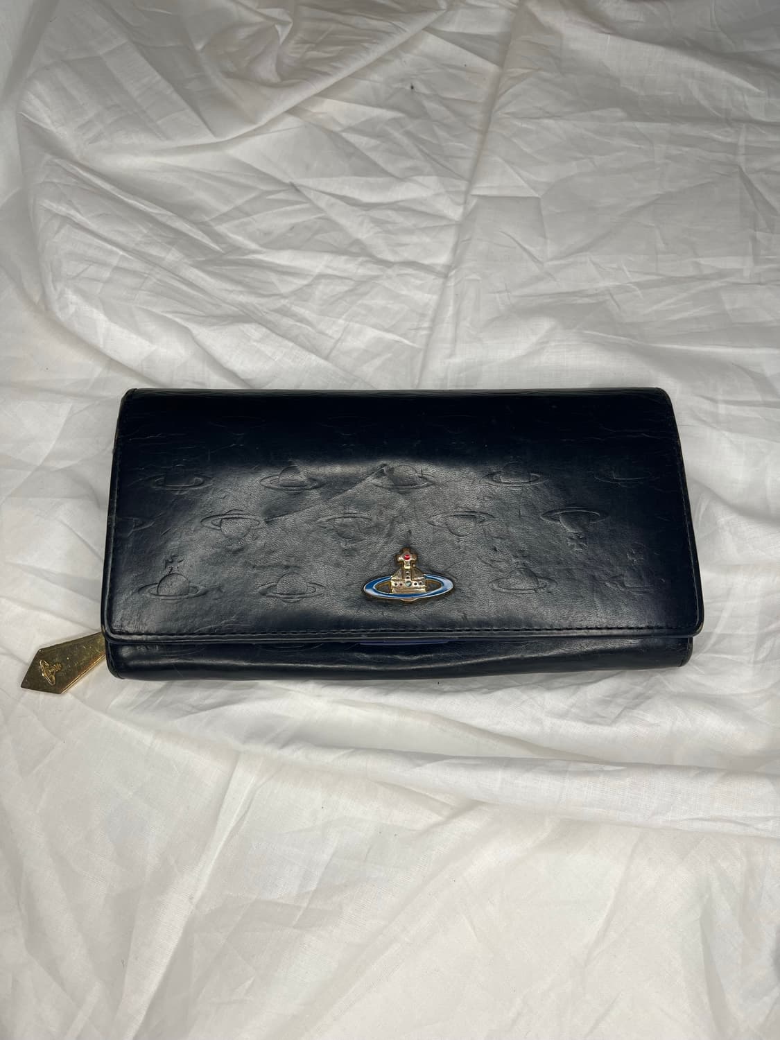 비비안웨스트우드 오브 로고 엠보스드 장지갑 상품이미지2