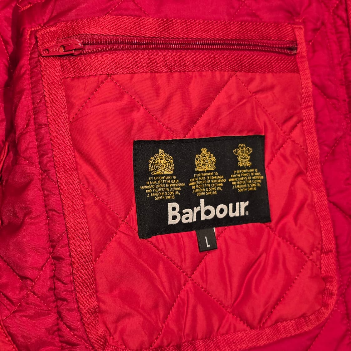 Barbour 레드 로워데일 퀼팅 베스트 상품이미지7