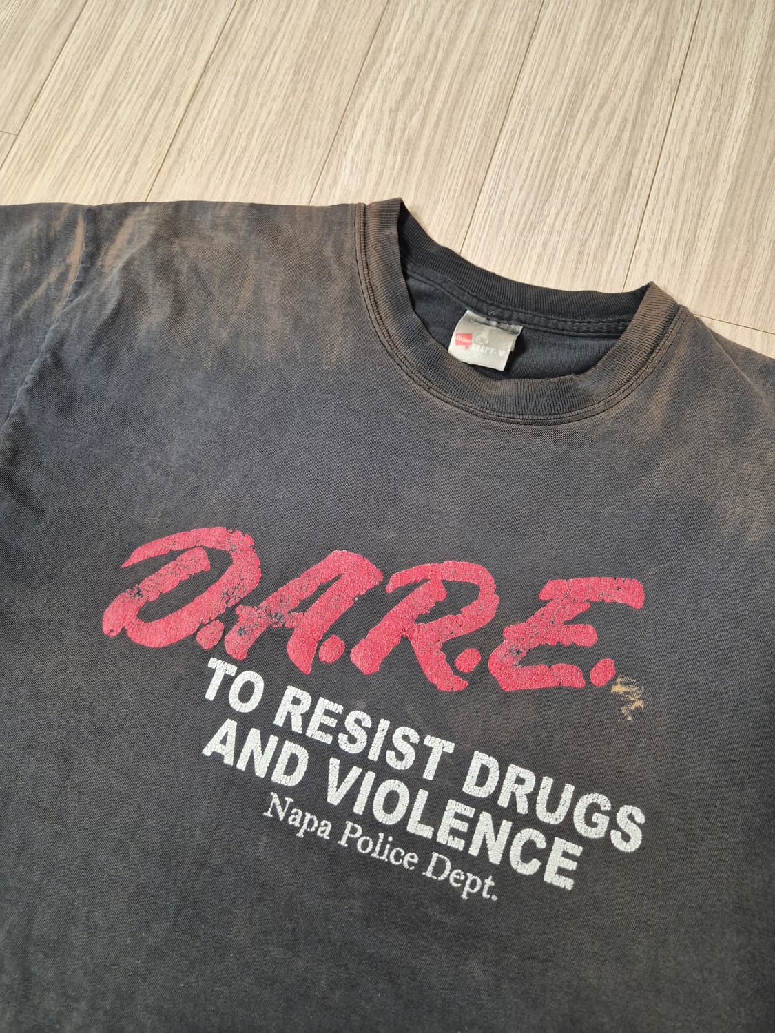 90s DARE 티셔츠 블랙 ver.헤인즈비프 (L) 상품이미지2