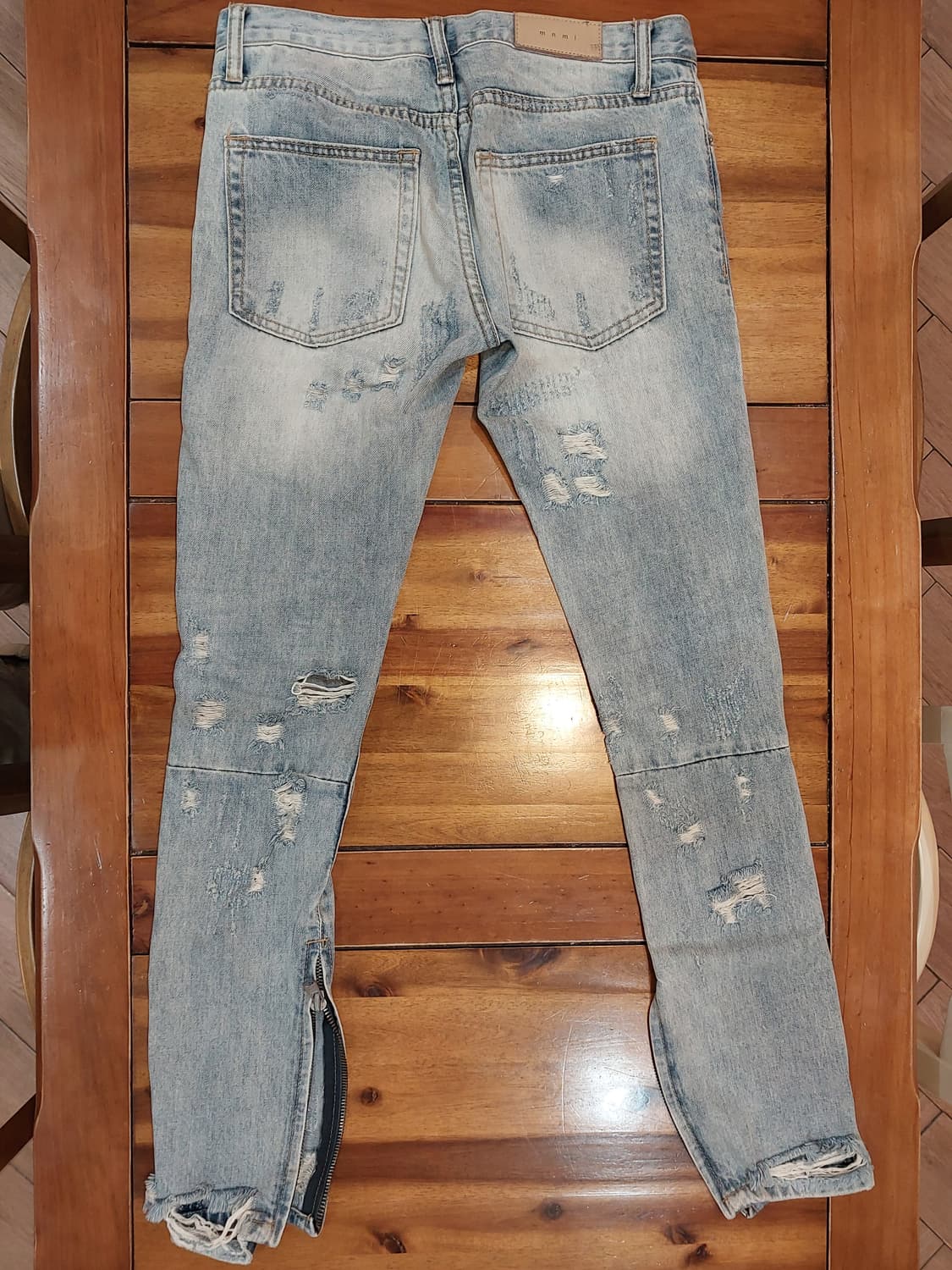 Mnml 연청데님 인디고데님 카모카고팬츠 28사이즈 3벌일괄판매 상품이미지3