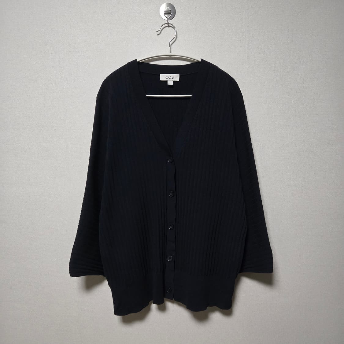 코스 루즈핏 리브드 가디건 / 여성 가디건/ 여자 가디건  상품이미지2