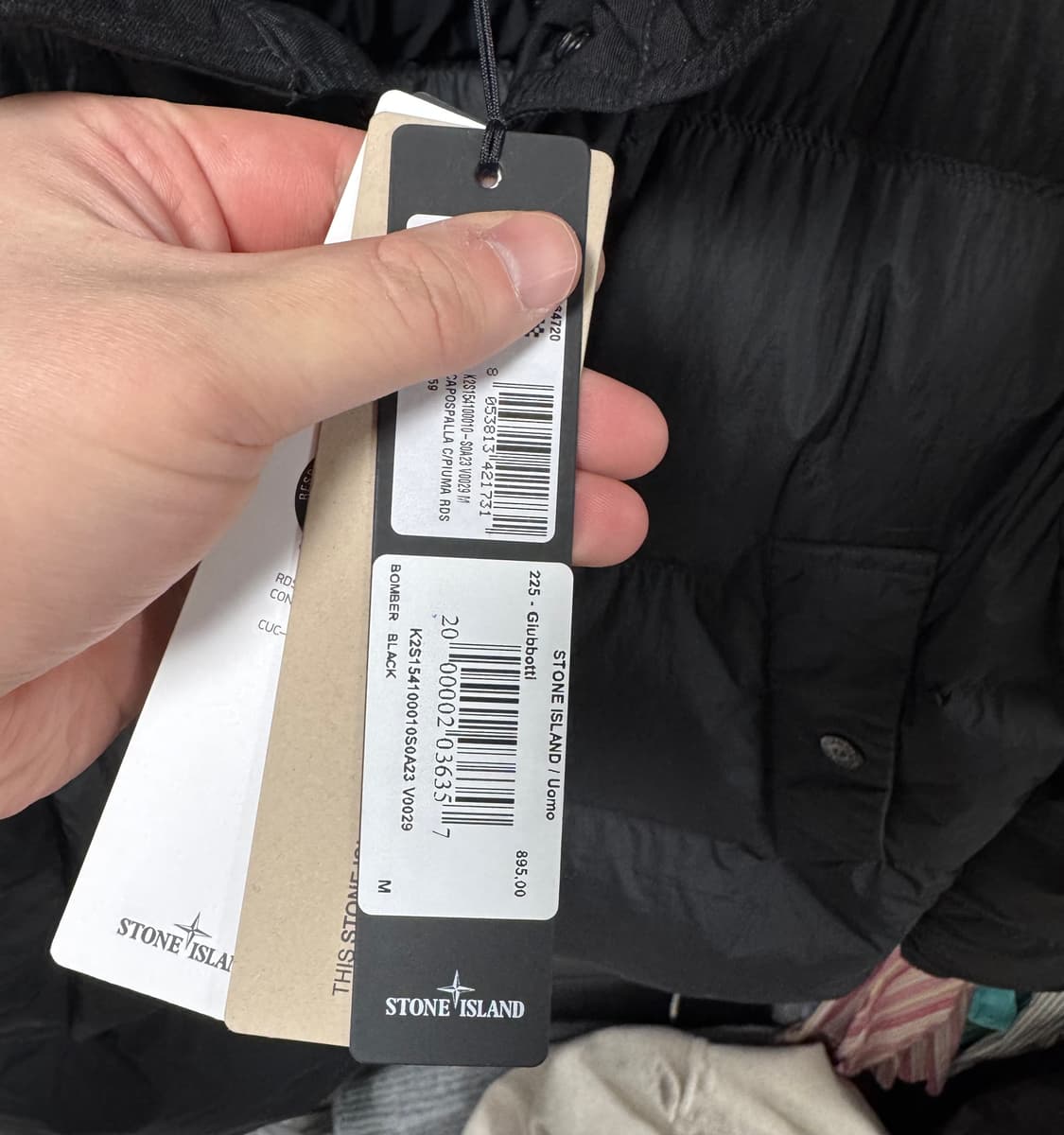 스톤아일랜드 25fw 크링클랩스 논후드 블랙 M 상품이미지3