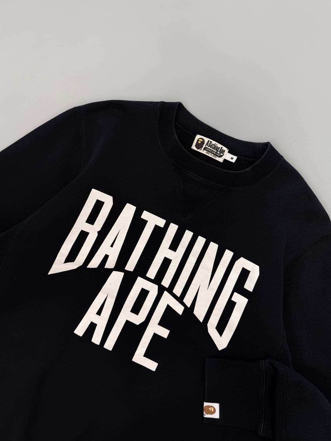 베이프 스펠 빅로고 블랙 스웻셔츠 상품이미지2