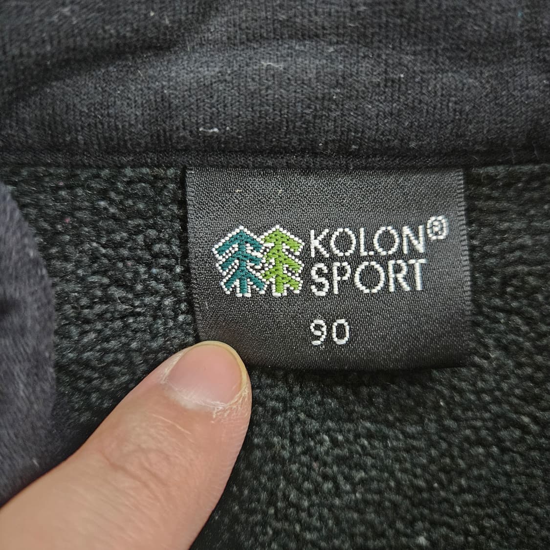 [90] 코오롱스포츠 여성 블랙 플리스 반집업 티셔츠 0116Y1 상품이미지3