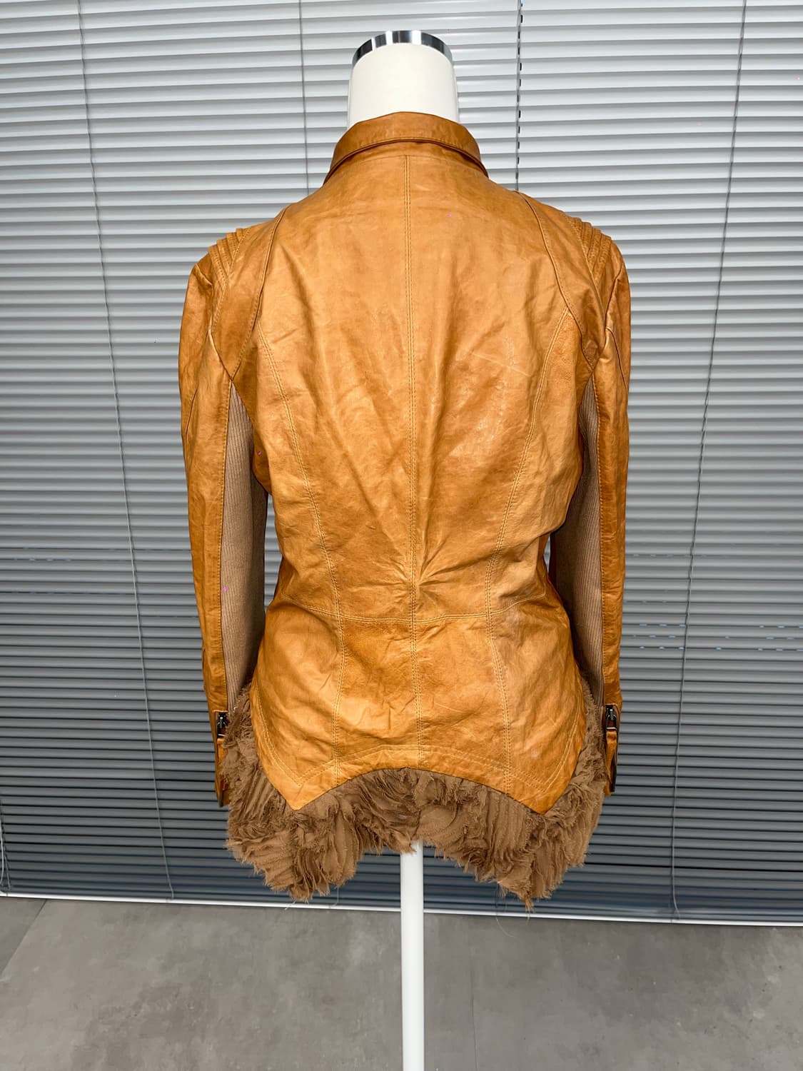 Japanese vintage orange leather jacket 상품이미지9