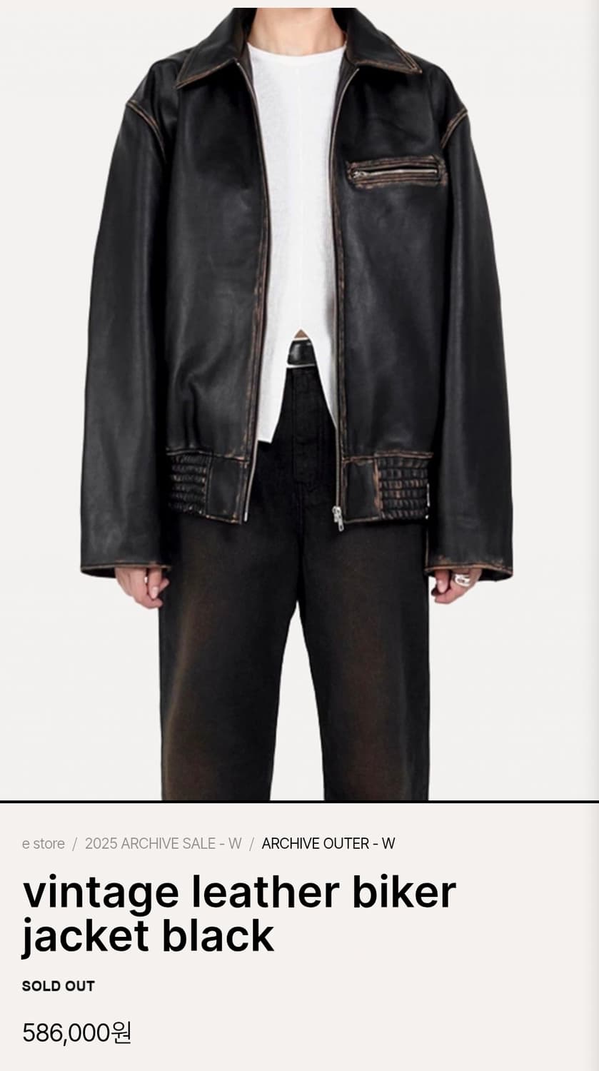 라벨아카이브 카우하이드 레더 자켓 3사이즈 상품이미지1