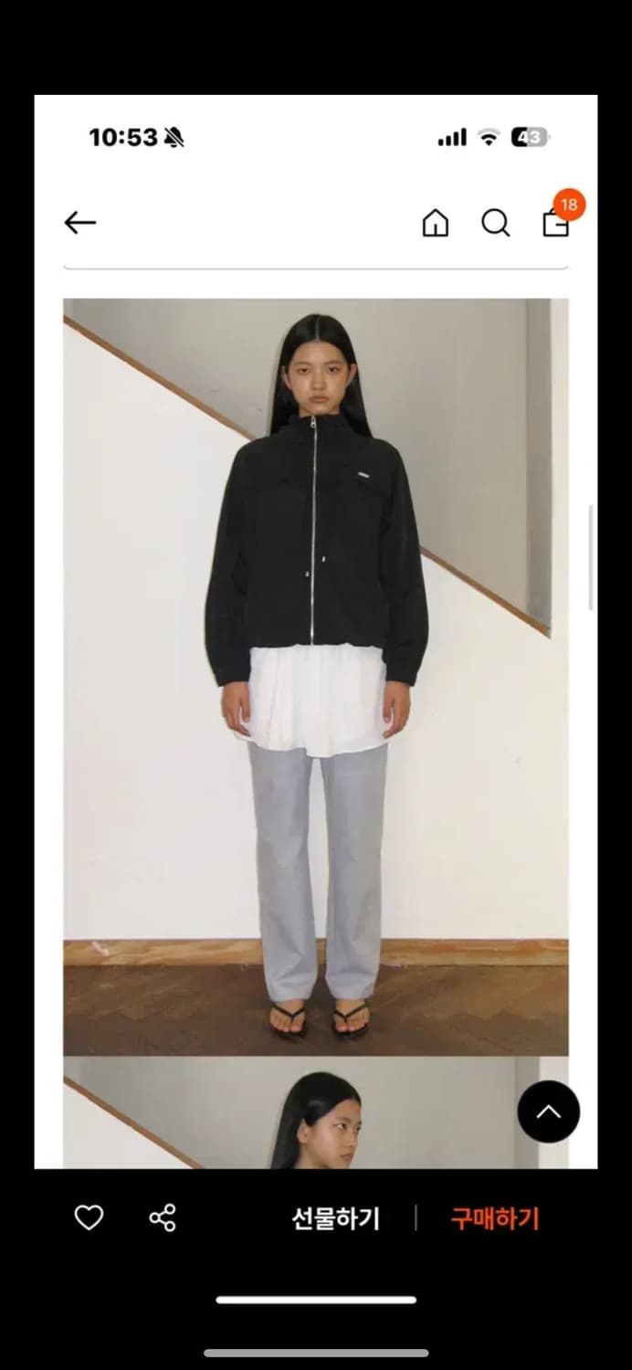 시눈 서클 윈드브레이커 블랙 상품이미지2