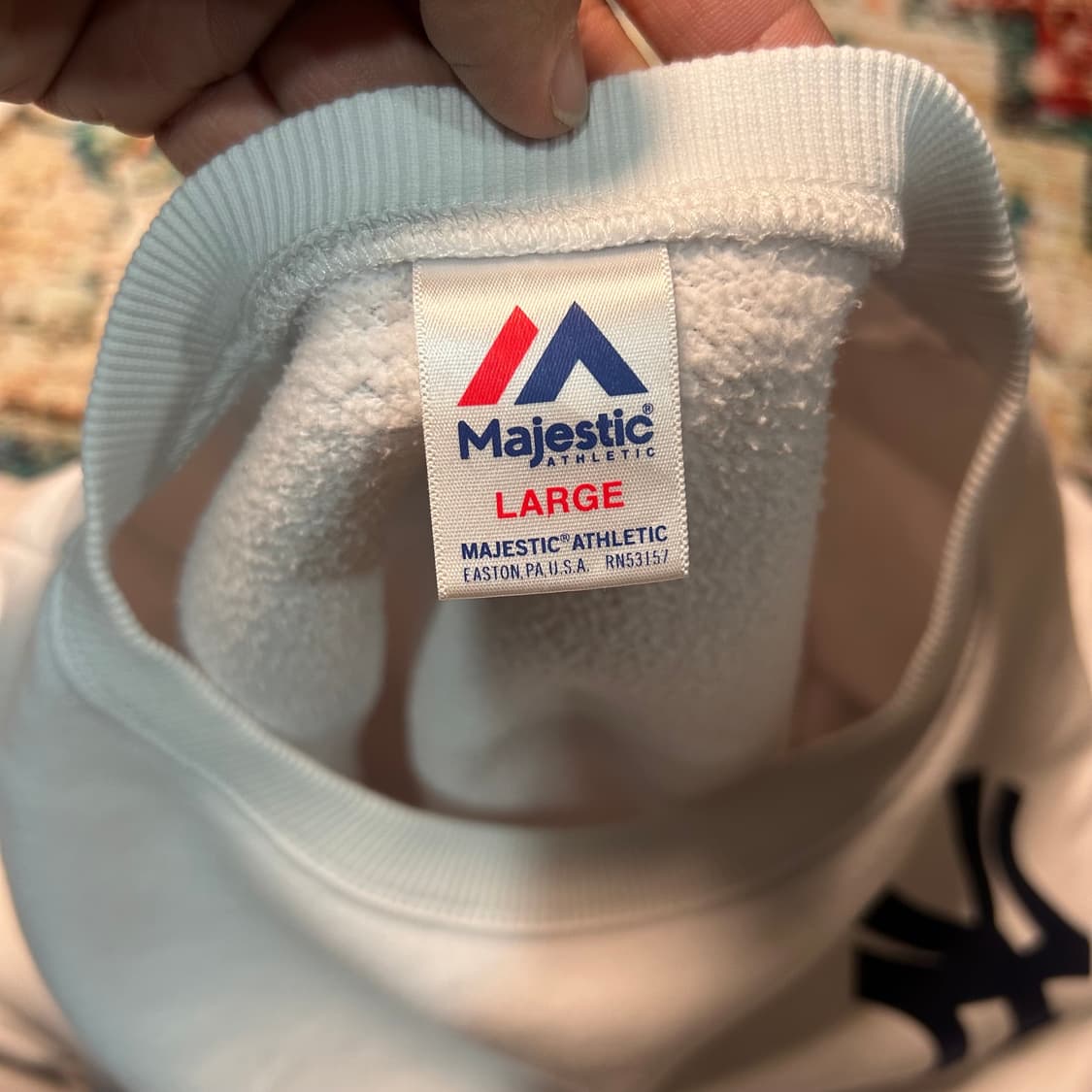 [L] 마제스틱 뉴욕 양키스 로고 50/50스웻셔츠 상품이미지5