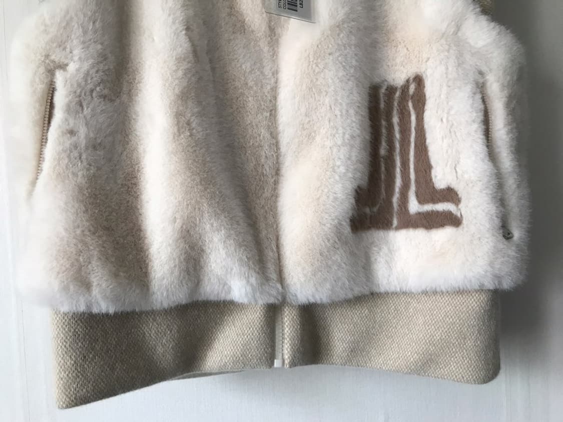 (새상품) LANVIN 랑방 한섬 타임 무스탕 천연 모피 울 베스트 55 상품이미지2