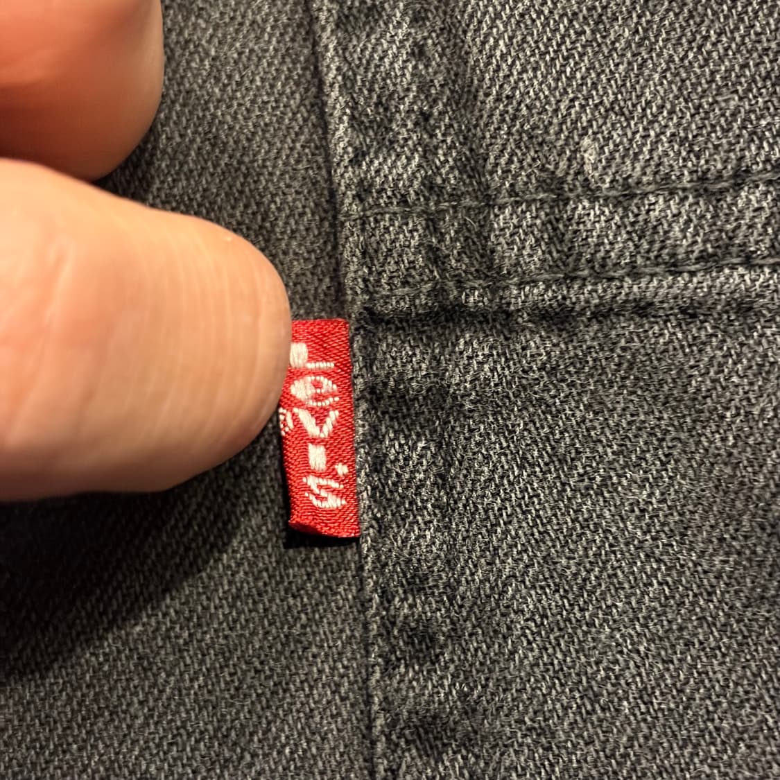 [L] 00s 리바이스 블랙 데님 흑청 셔츠 남방 D223 상품이미지4