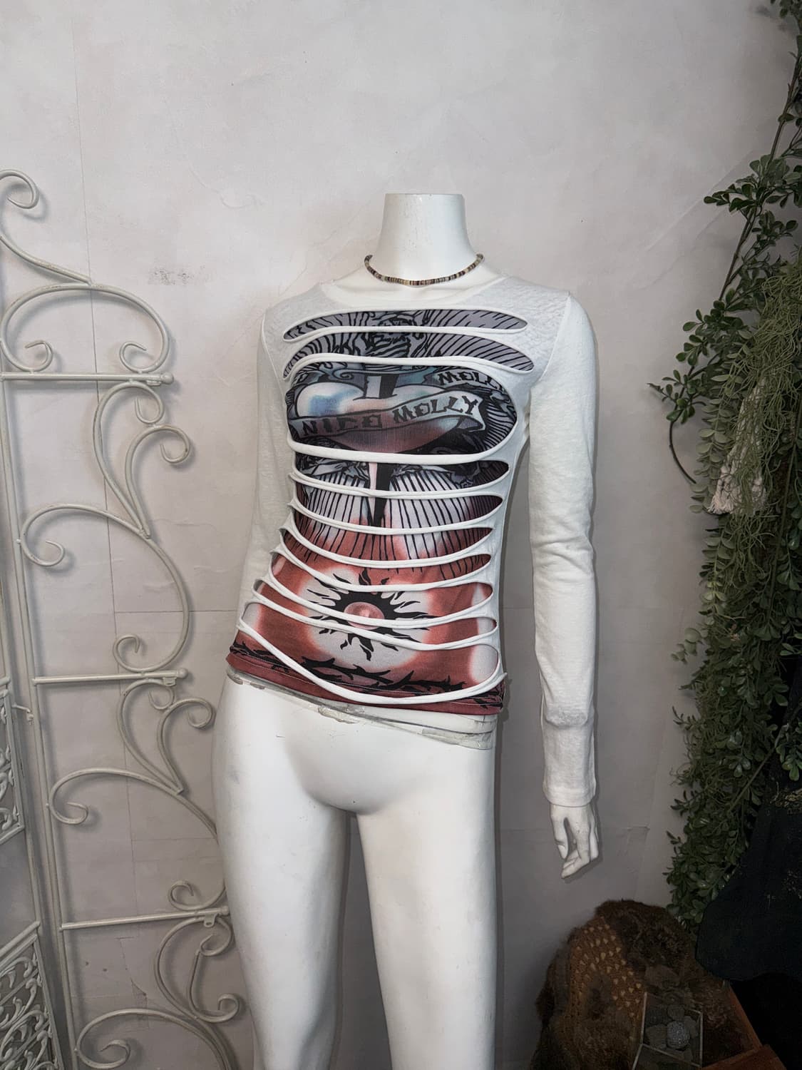 Oldschool printed damage detail sleeve 상품이미지2