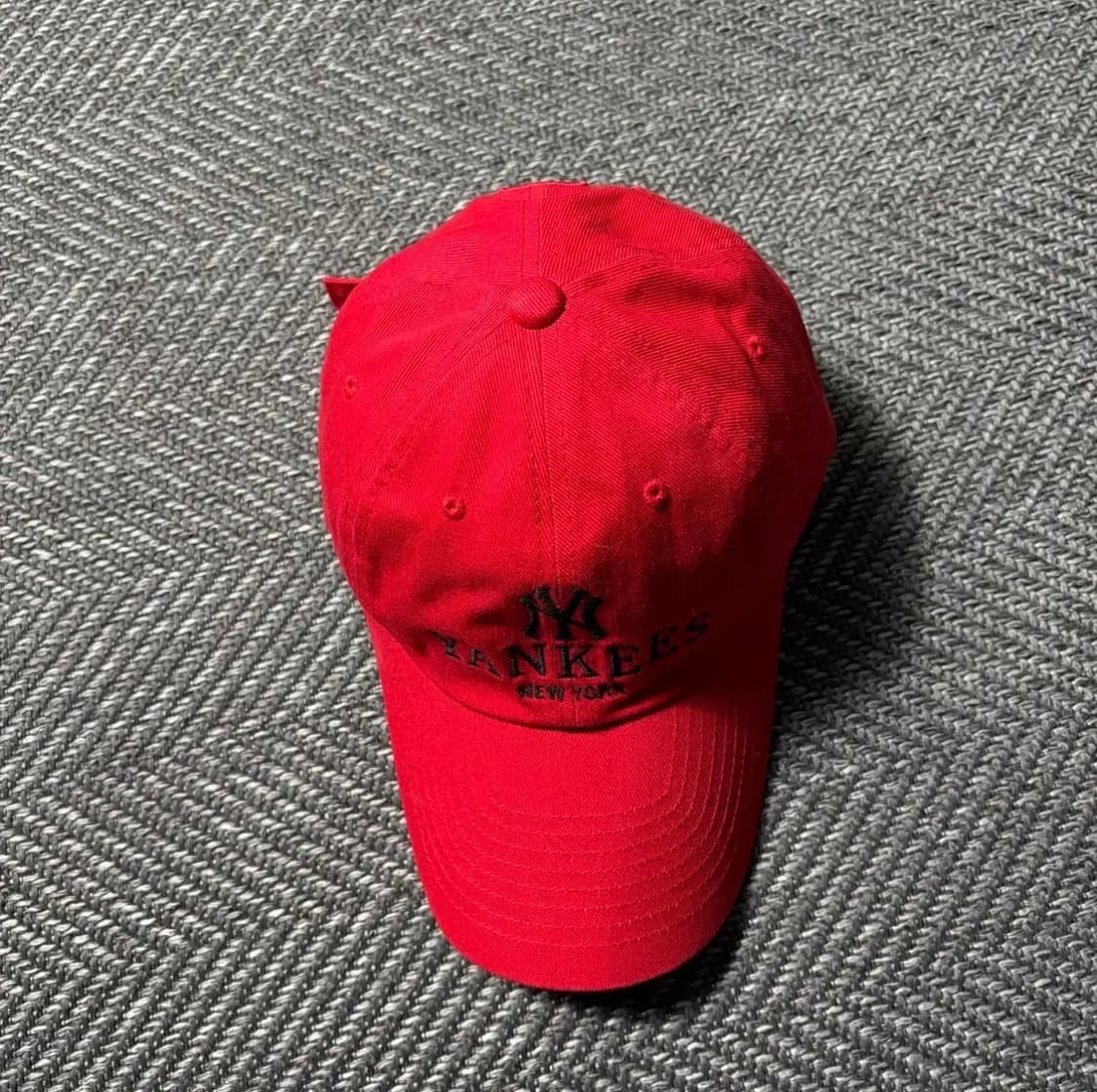 80s 뉴욕 양키스 볼캡 레드 야구 모자(OS) 상품이미지2