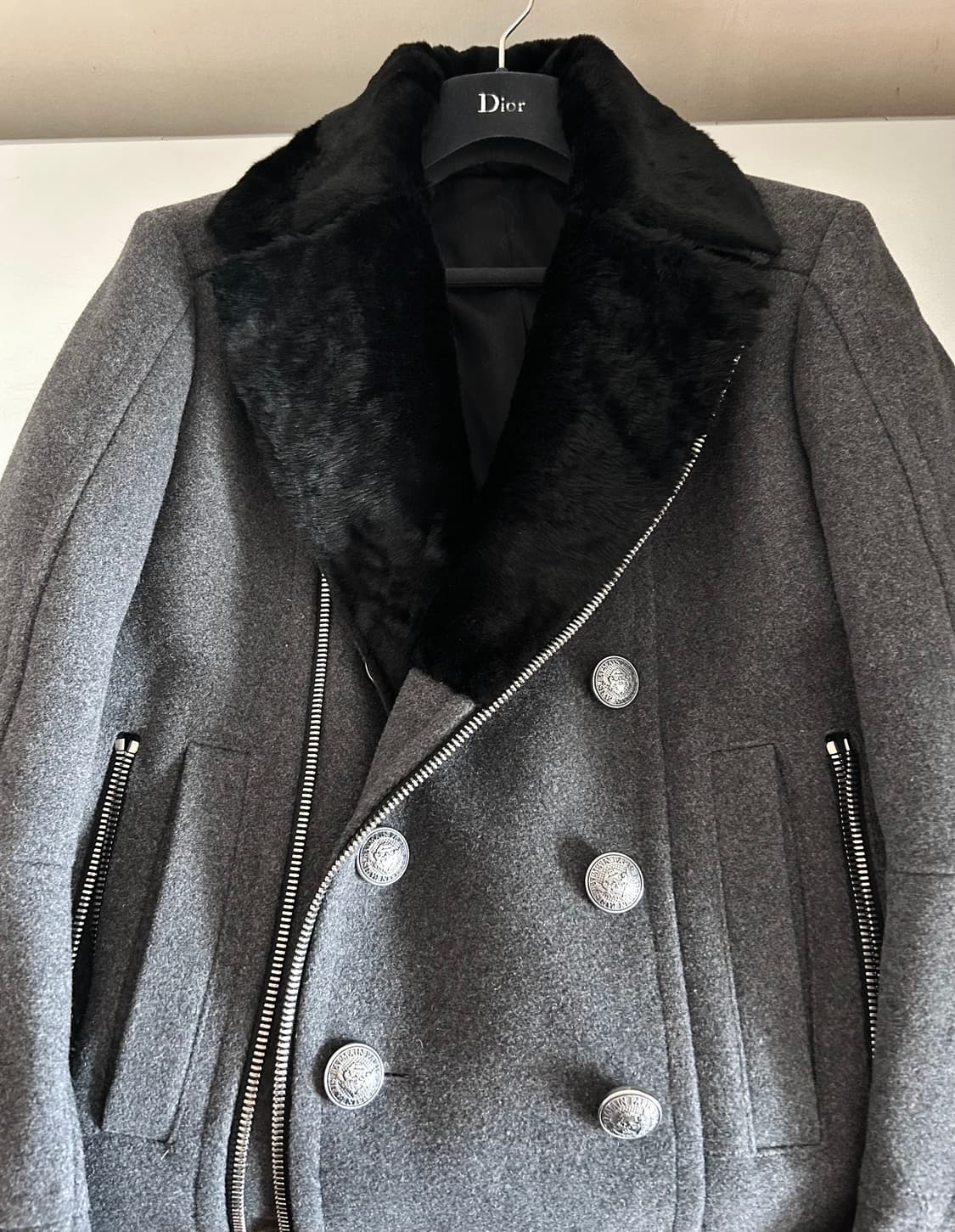 발망 퍼 피코트 상품이미지3