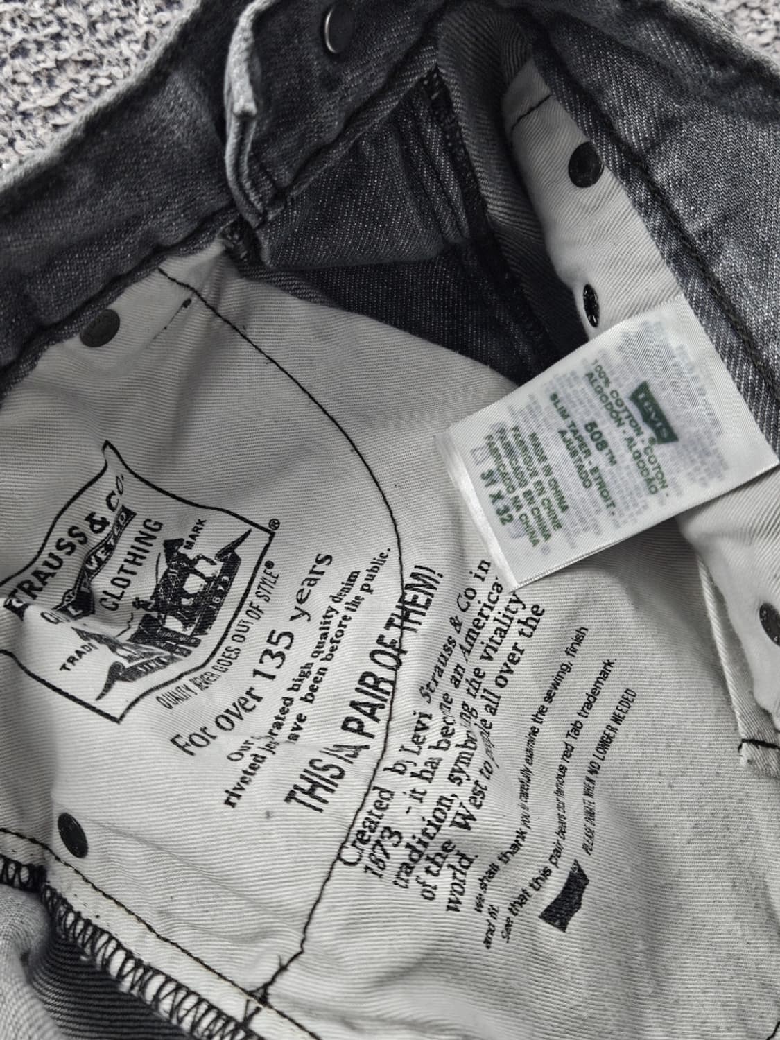 리바이스 508 그레이 진 데님 팬츠 ( 31X32 ) / 10865 상품이미지7