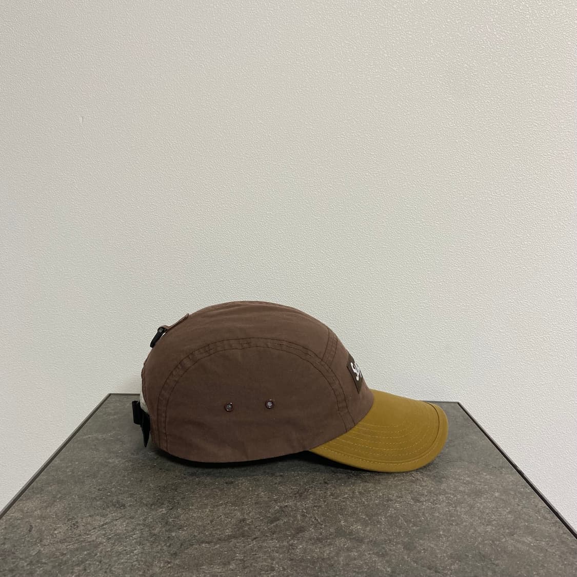 슈프림 박스로고 캠프캡 모자 왁스드 코튼 브라운 상품이미지3