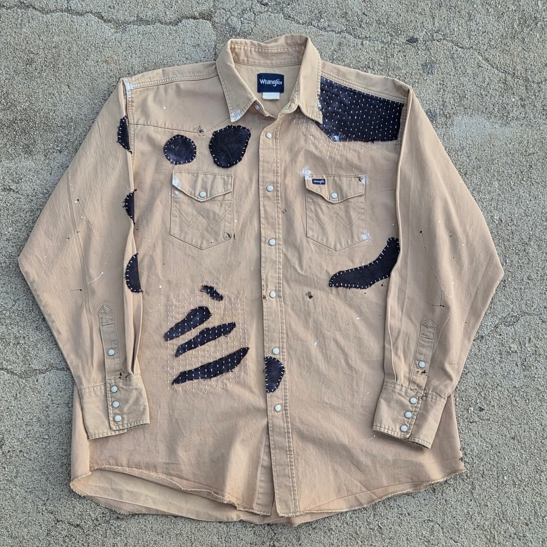 S.O/패치워크, 자수 커스텀 셔츠 상품이미지2