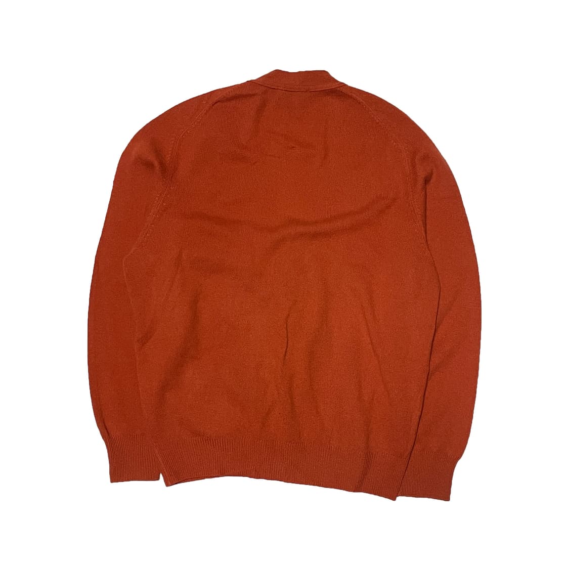 베네통 램스 울 오렌지 가디건 상품이미지2