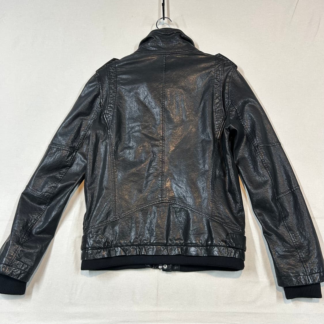 L) 앤듀 리얼 양가죽 하이넥 블루종 라이더 자켓 상품이미지6