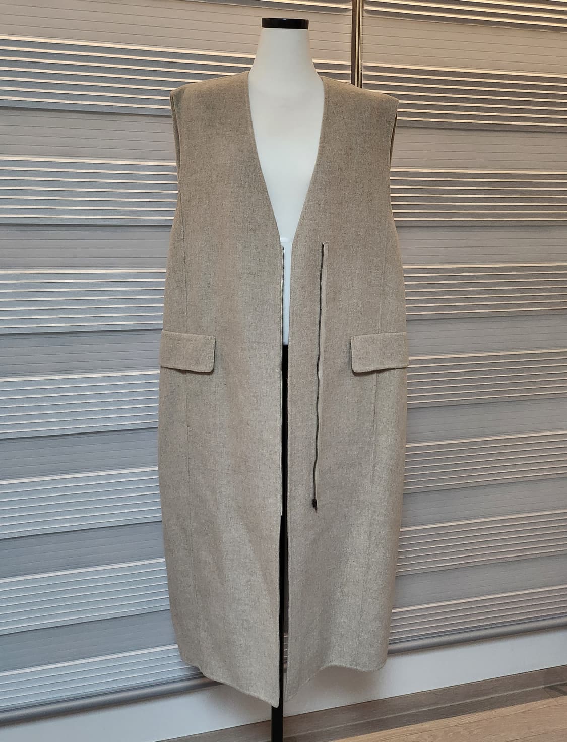 롱 베스트 핸드메이드  집업 스타일 상품이미지1