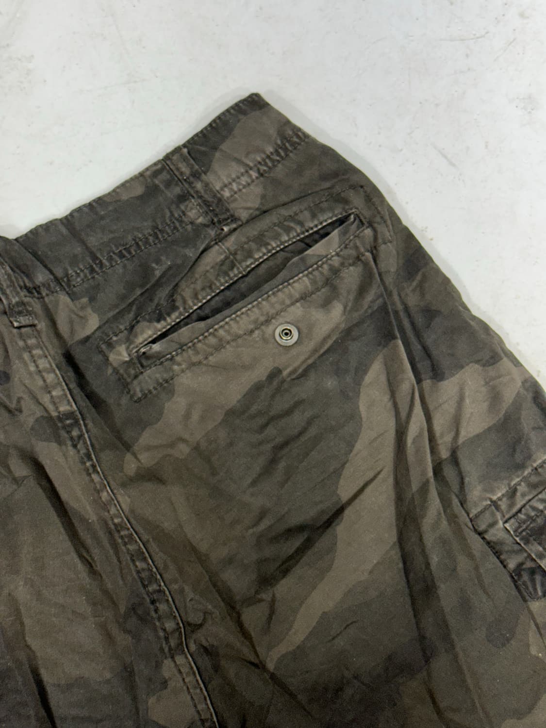 일본 빈티지 카키 와이드 카모 카고 팬츠 군대 바지  상품이미지5