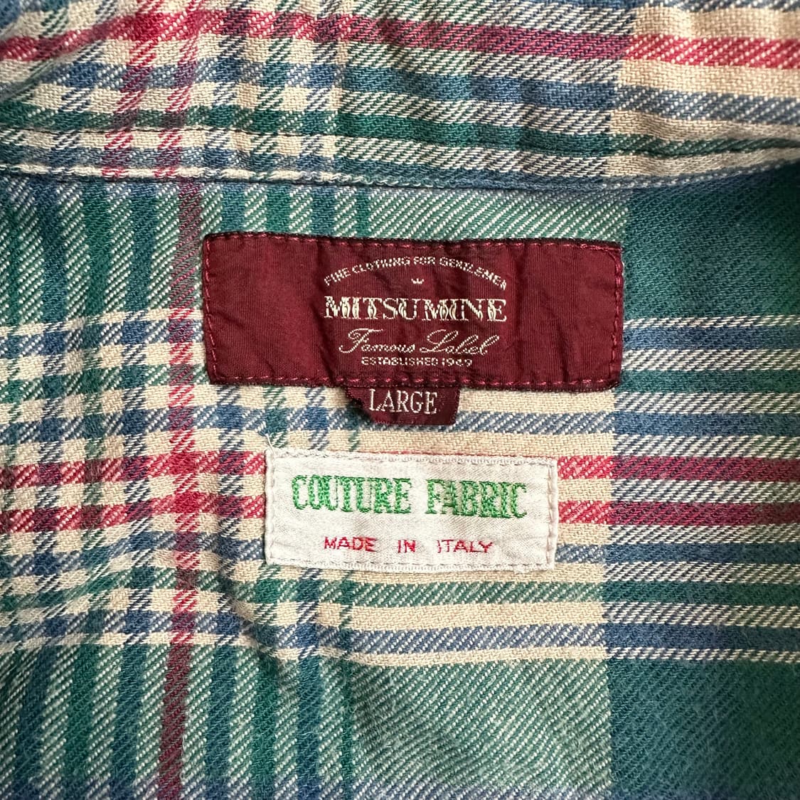 미츠미네 이탈리아 메이드 플란넬 셔츠 상품이미지3