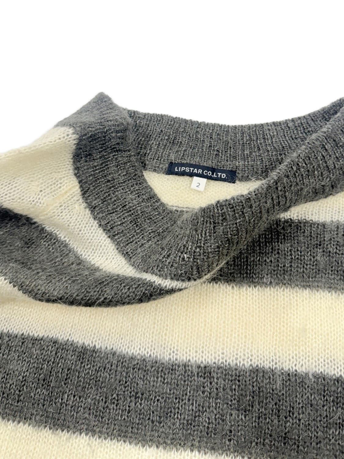 빈티지 LIPSTAR 그레이 모헤어 시스루 니트 상품이미지4