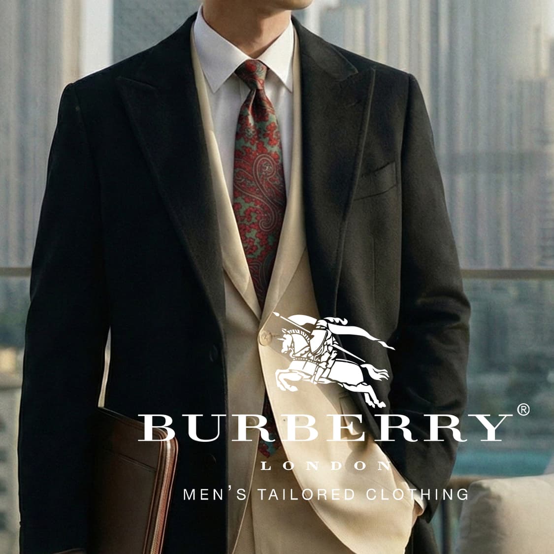 버버리 실크 카키&레드 페이즐리 넥타이 9.1cm A등급 A19360
 상품이미지1