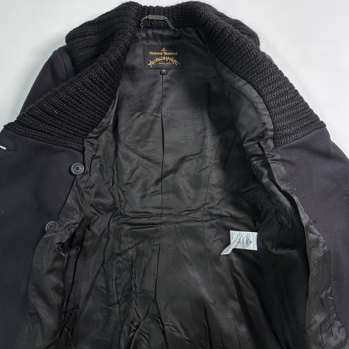 비비안웨스트우드 다크네이비 금장 하프코트 상품이미지7