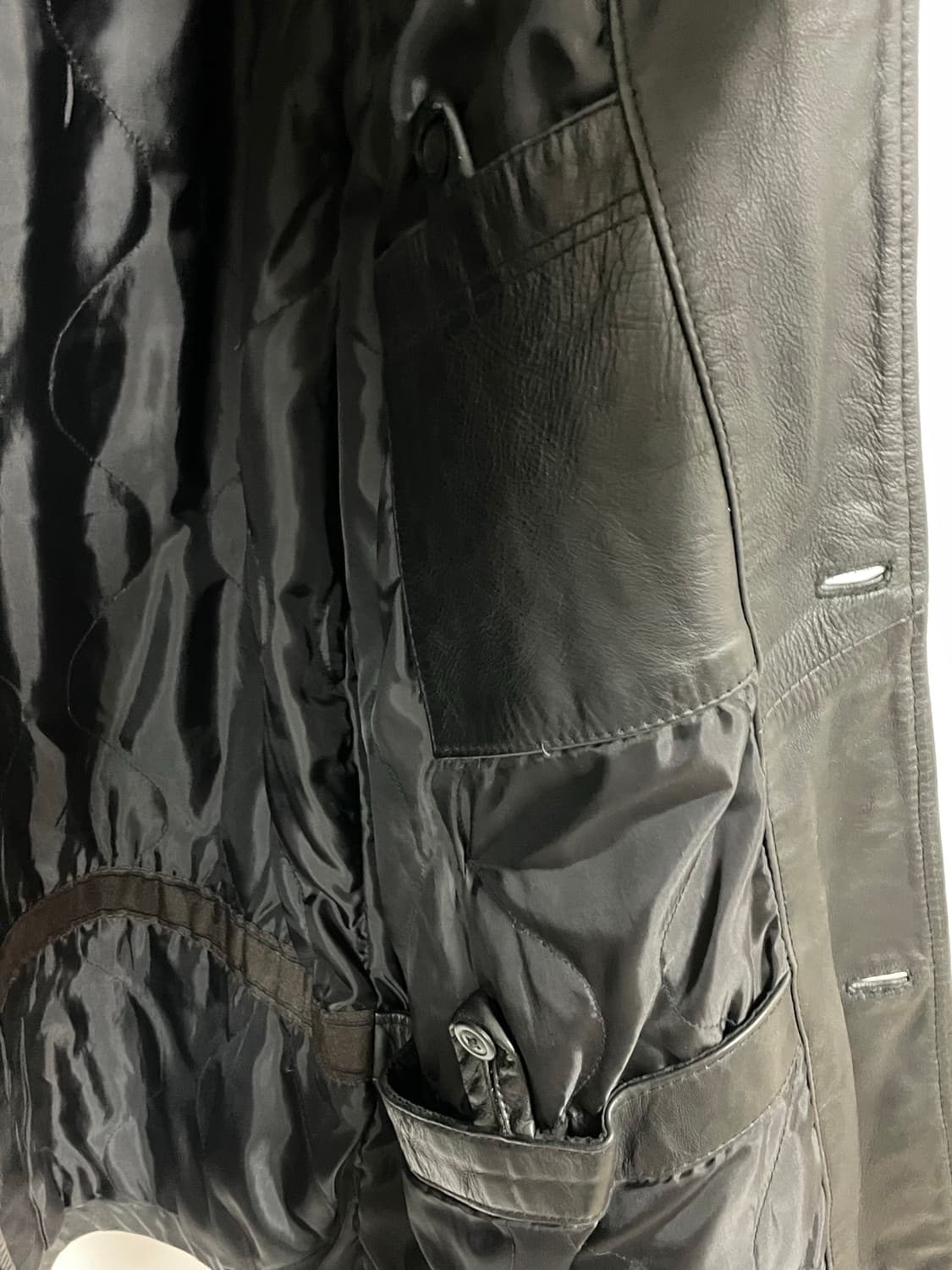 [D.O Archives] 90s 올드갭 레더 카코트 블랙(L) 상품이미지5