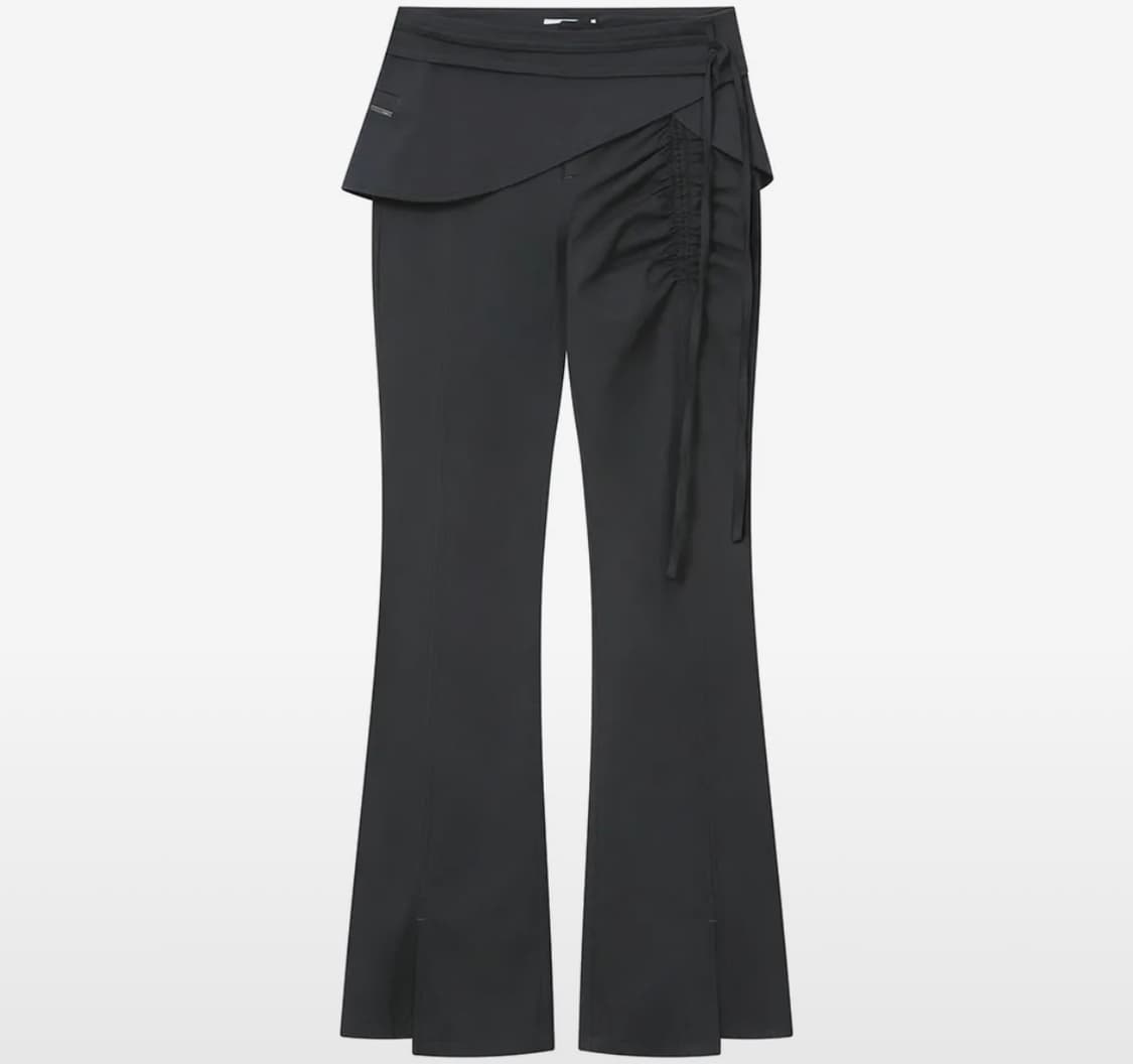 미세키서울 사이드셔링스트링 미니스커트팬츠 세트 차콜 1사이즈 상품이미지1