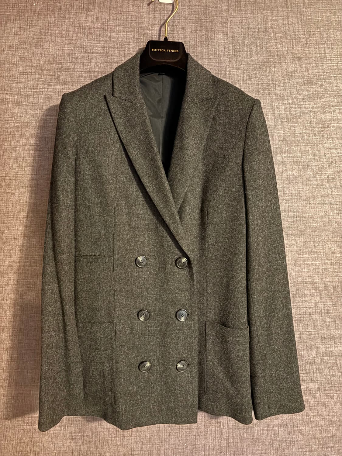 띠어리 Theory 더블 버튼 자켓 그레이 0사이즈 상품이미지1