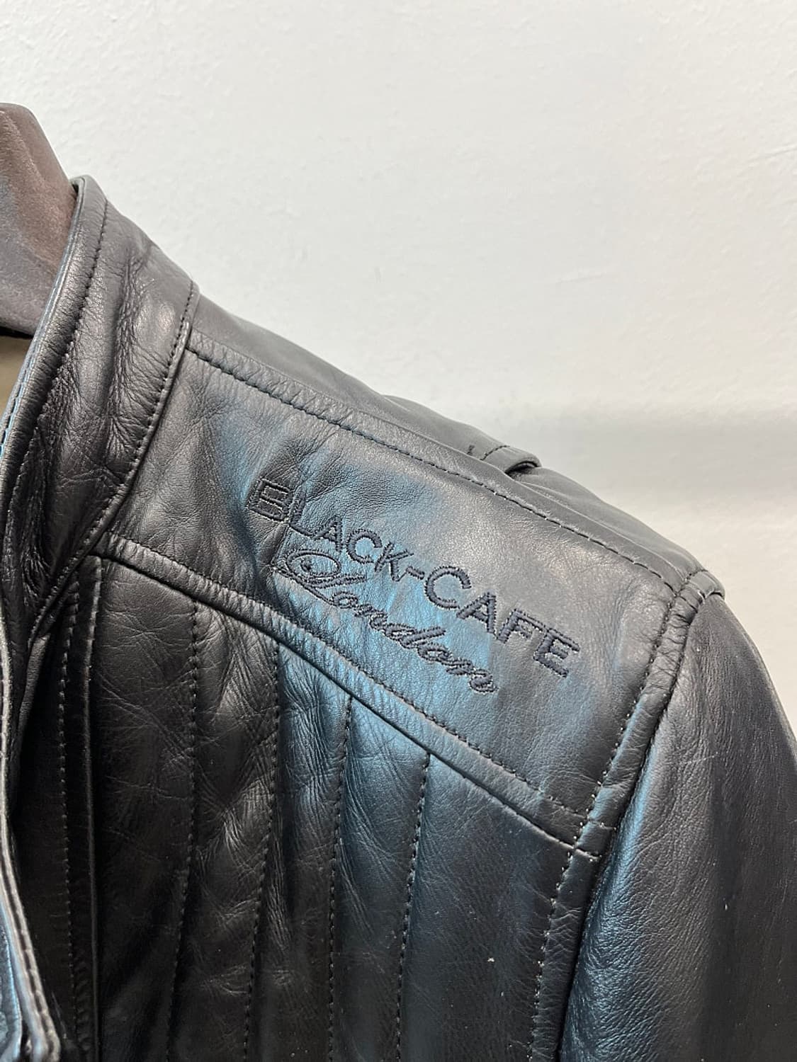 105) 블랙카페 바이커 가죽자켓  상품이미지5