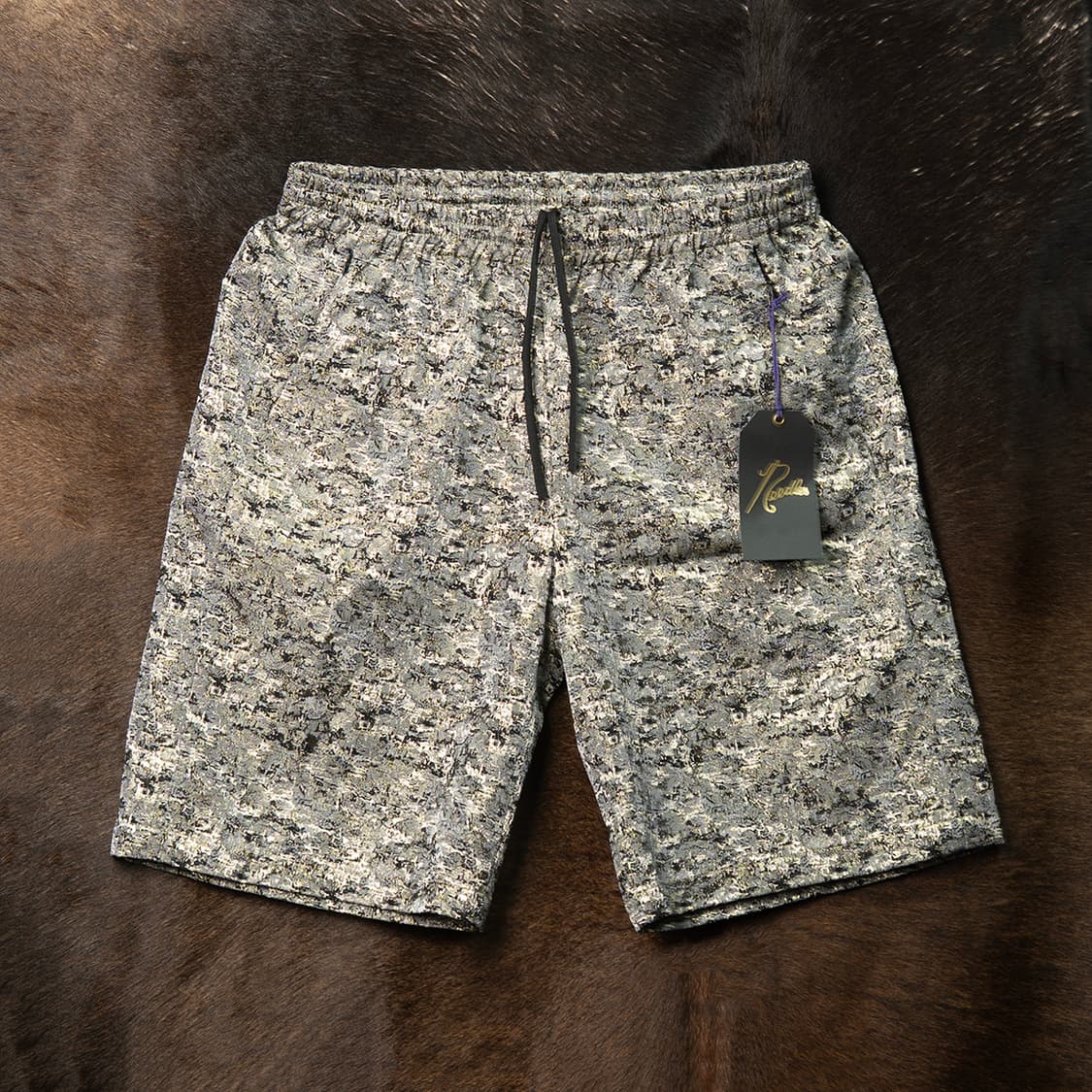 [XL] 니들스 22SS 블랙+골드 자카드 바스켓볼 쇼츠 미사용 신품  상품이미지1