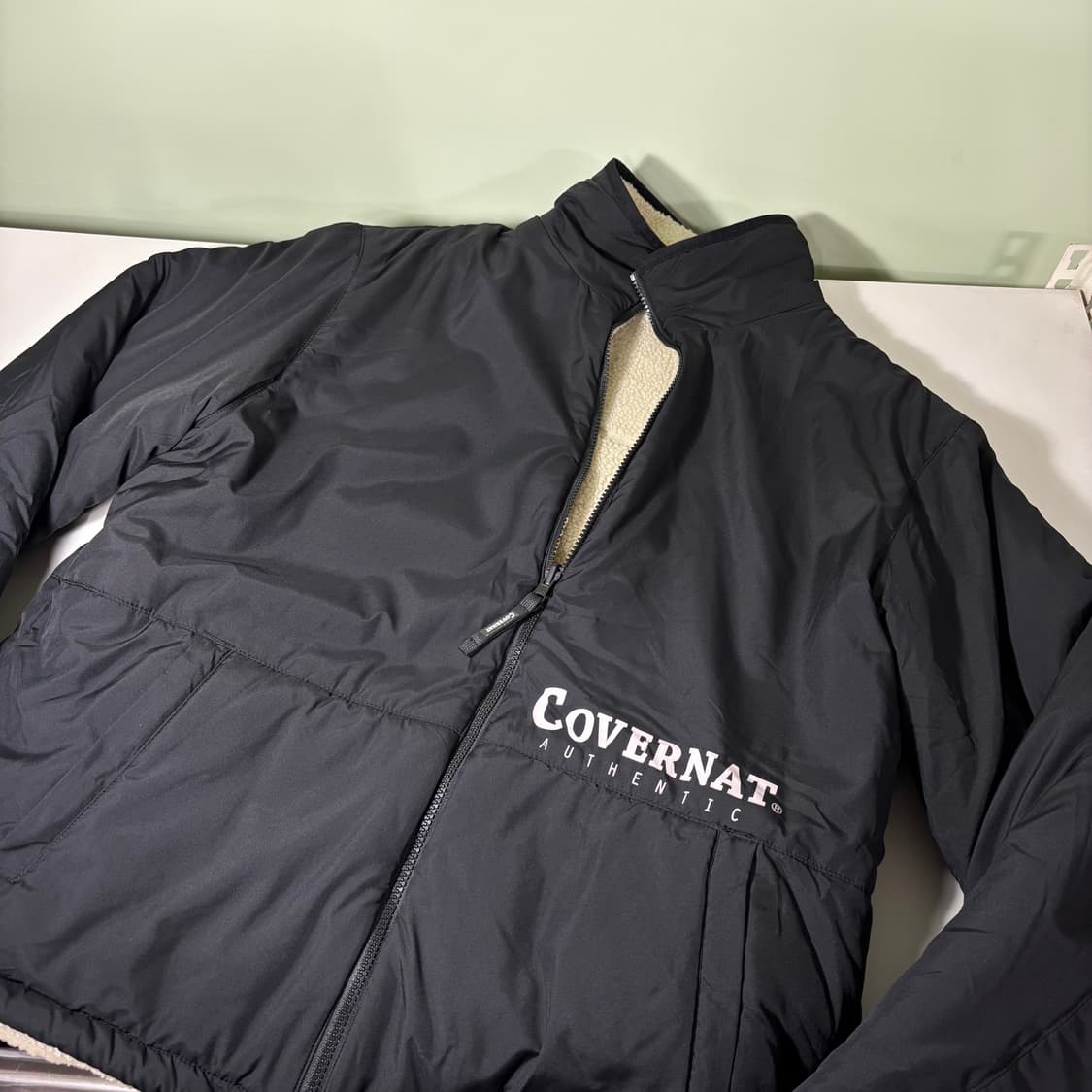 XL 커버낫 아이보리 리버시블 후리스자켓 상품이미지2