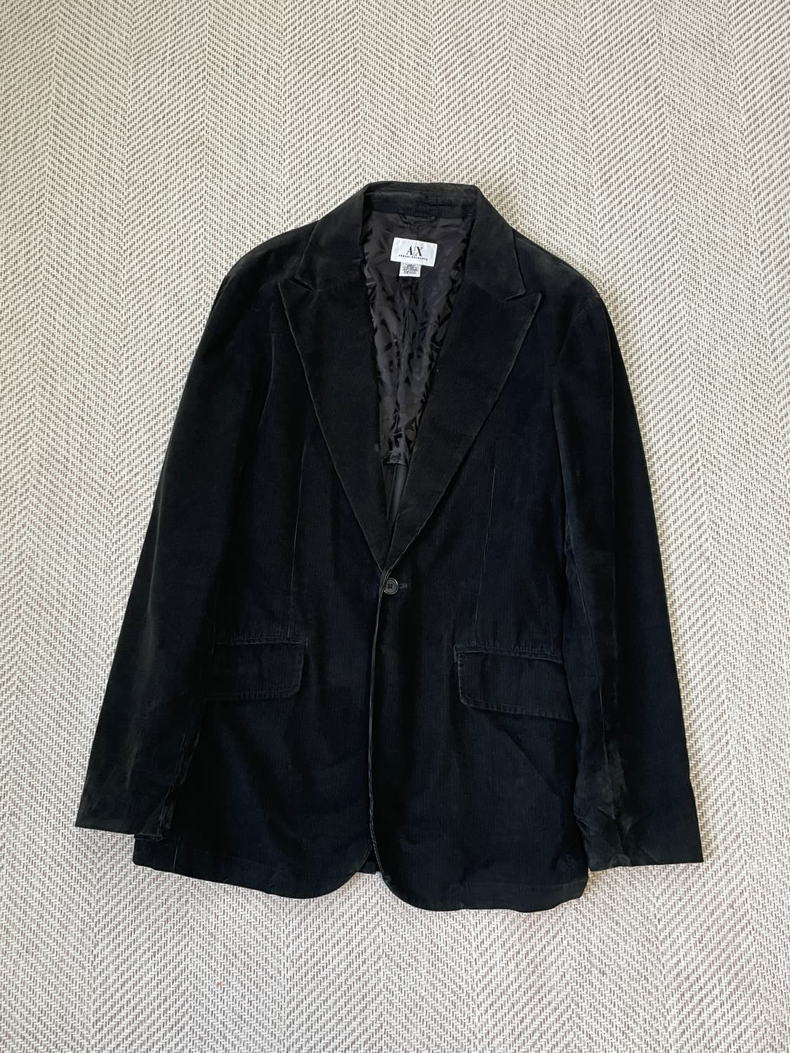 아르마니 익스체인지 블랙 코듀로이 자켓 J03547 상품이미지1