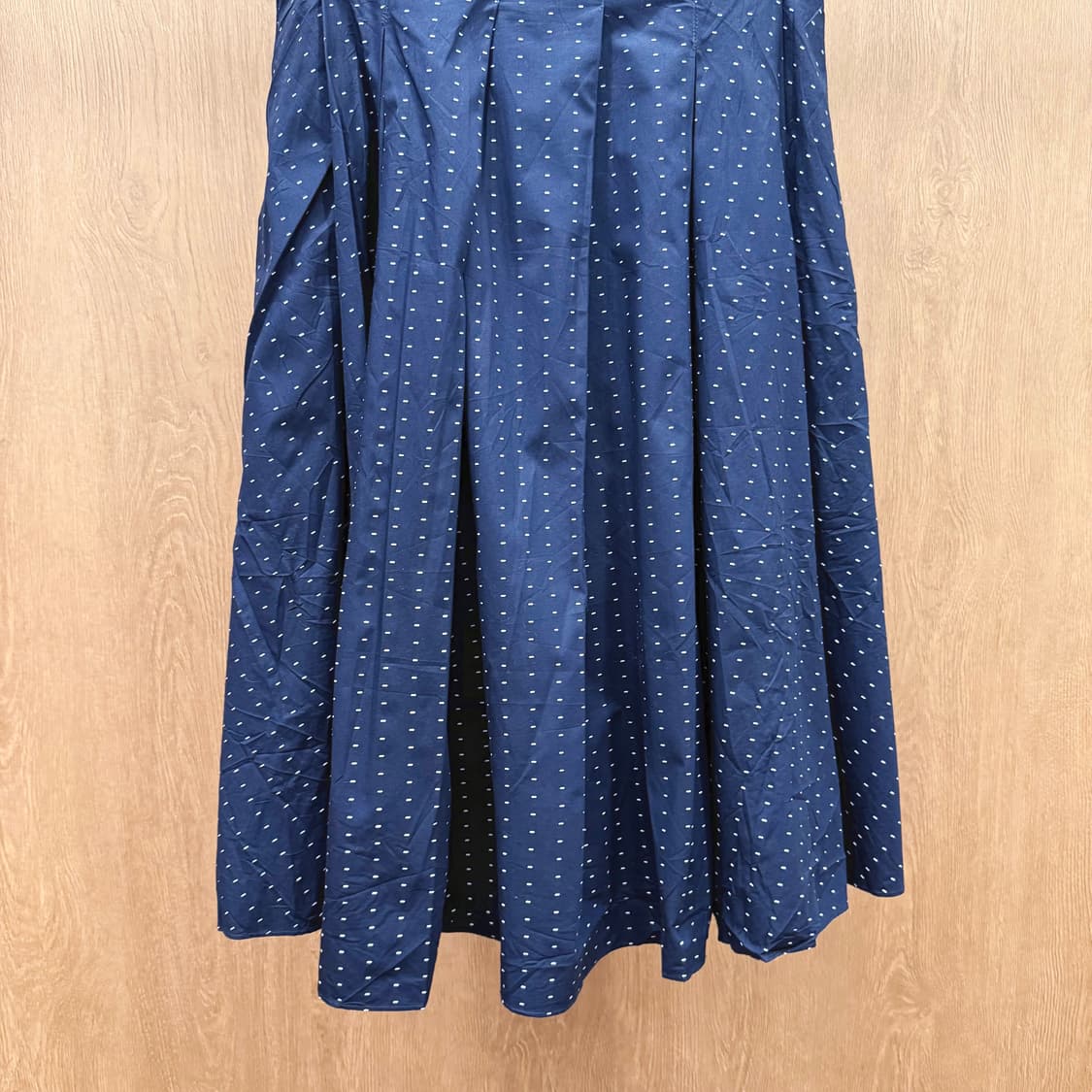 아돌포 도밍게즈 슬리브리스 브이넥 원피스 도트 패턴 백 지퍼 네이비 상품이미지5