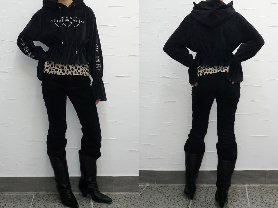 velvet cropped hoodi 상품이미지2