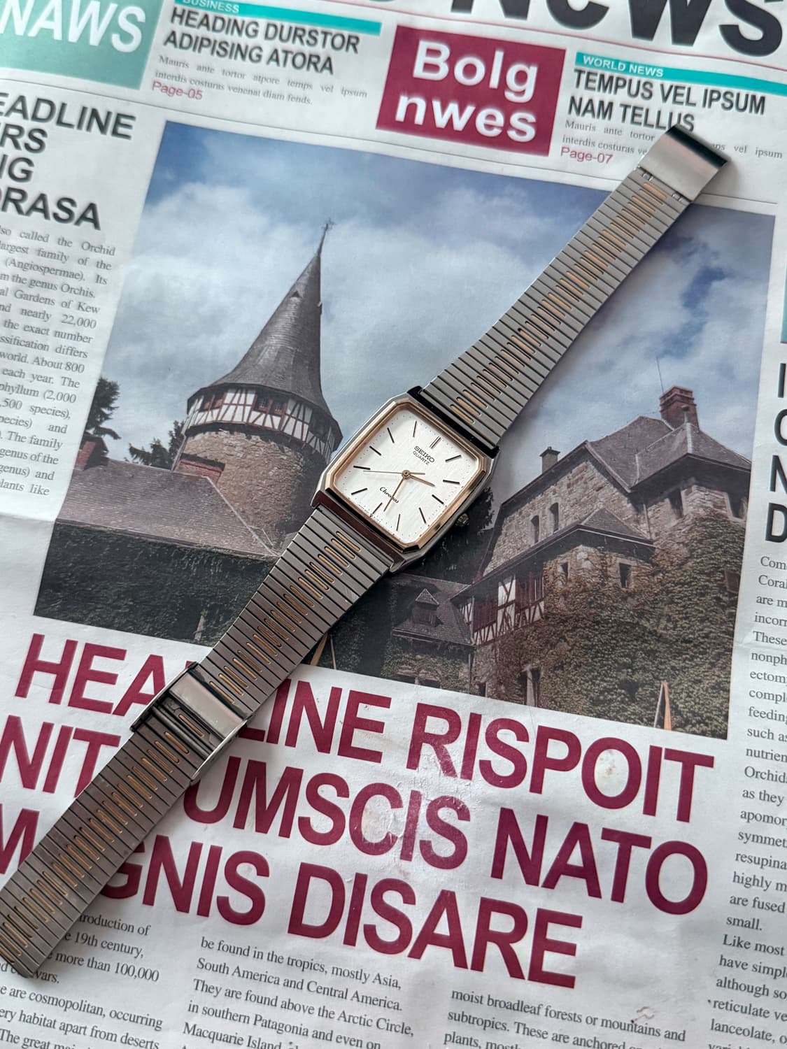 세이코 Seiko 쿼츠 스퀘어 크로노스 콤비 상품이미지2